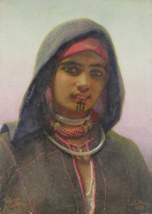 „Fatime of Abukir”, portret egipskiej dziewczyny Fellaheen, 1858 autorstwa Carl Haag