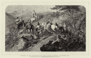 Poranek w Highlands, rodzina królewska wstępująca do Lochnagar, 1853 autorstwa Carl Haag