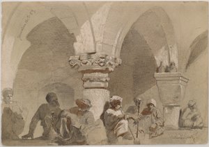 Palacze fajek, Jerozolima autorstwa Carl Haag