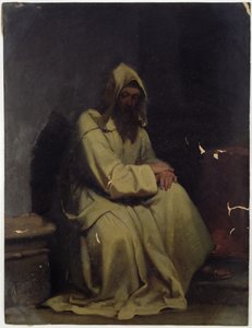 Portret siedzącego mnicha, 1847 (olej na papierze)