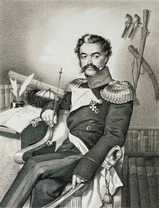 Portret Denisa Davydova 1784-1839, żołnierza i poety, początek XIX wieku. autorstwa Carl Hampeln von