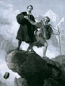 Manfred i łowca kozic autorstwa Carl Heinrich Rahl