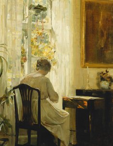 Kobieta we wnętrzu autorstwa Carl Holsoe