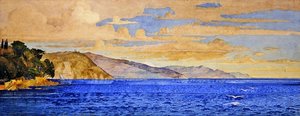 Santa Margherita i Morze Aegeri (akwarela na papierze)