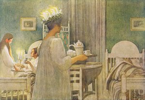 Świąteczny poranek, wyd. w „Last Licht Hinten” („Wpuśćmy więcej światła”), 1908 autorstwa Carl Larsson