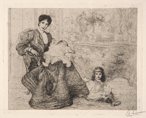 Dora Lamm i jej synowie autorstwa Carl Larsson