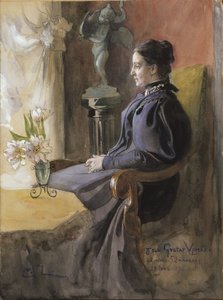 Eva Upmark, 1852–1944, urodzona w Kindstrand autorstwa Carl Larsson
