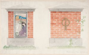 Projekt nagrobka dla Pera Hasselberga autorstwa Carl Larsson