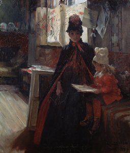 W Valand, wnętrze z Karine i Suzanne autorstwa Carl Larsson
