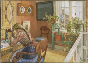 Pisanie listów autorstwa Carl Larsson