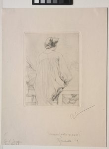 Lisbeth, widziana z tyłu autorstwa Carl Larsson