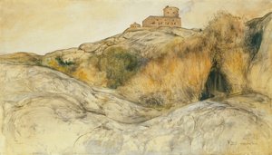 Zamek Marstrand; Post Marstrandsa, 1893 r autorstwa Carl Larsson