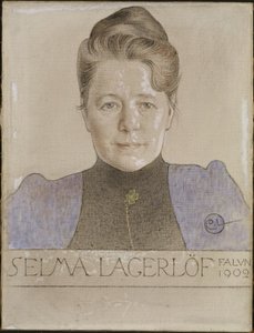 Pisarka Selma Lagerlöf autorstwa Carl Larsson