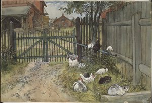 Brama. Z cyklu Dom (26 akwarel) autorstwa Carl Larsson