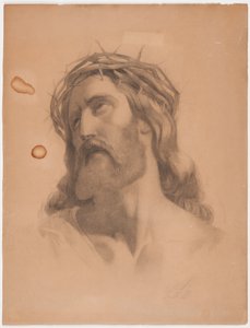 Głowa Chrystusa w koronie cierniowej autorstwa Carl Larsson