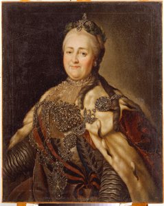 Portret cesarzowej Katarzyny II (1729-1796). Obraz Carla Ludwiga Johanna Christinecka (1732-1792), olej na płótnie autorstwa Carl Ludwig Christinek