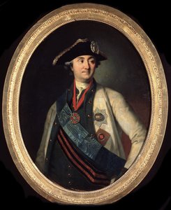 „„Portret du hrabia Alexei Grigorievitch Orlov (1737-1808), commandant des Forces navales russes”” (Portret naczelnego wodza floty hrabiego Aleksieja Grigoriewicza Orłowa z Chesmy (1737-1808)) Peinture de Carl Ludwig Johann Krystyna (1732/3-17 autorstwa Carl Ludwig Christinek