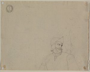 Żołnierz w krajobrazie (verso) autorstwa Carl Ludwig Tischbein