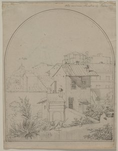 Widok z mojego okna w Rzymie (prosto) autorstwa Carl Ludwig Tischbein