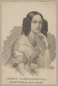 Maria Aleksandrowna (urodzona jako Maksymiliana Wilhelmina Maria von Hessen-Darmstadt, 1824 Darmstadt - 1880 Petersburg) - najmłodsza córka Ludwika II Heskiego i Wilhelminy Badeńskiej, księżna Hesji, cesarzowa Rosji jako żona cara Aleksandra II autorstwa Carl Mayer