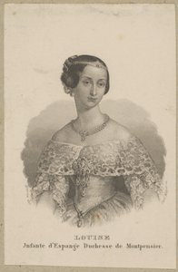 Maria Ludwika Ferdynanda Hiszpańska (właśc. María Luísa Fernanda de Borbón, 1832 Madryt - 1897 Sewilla) - infantka Hiszpanii i księżna Montpensier autorstwa Carl Mayer