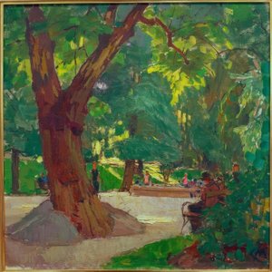Park Heiligenstadt (Park Beethovena) autorstwa Carl Moll