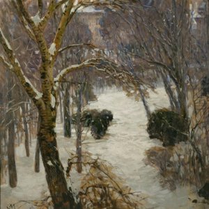 Park Heiligenstadt zimą autorstwa Carl Moll