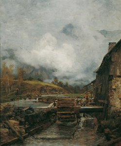 Młyn wodny w Goisern (według Emila Jakoba Schindlera) autorstwa Carl Moll