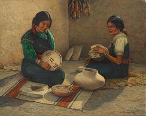 Malarze ceramiki Hopi autorstwa Carl Moon