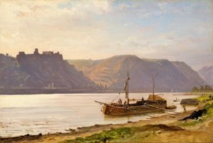 C.Morgenstern, krajobraz Renu z ruinami zamku autorstwa Carl Morgenstern
