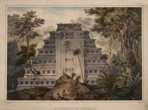 Piramida Papantli autorstwa Carl Nebel
