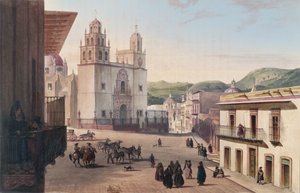 Plaza Mayor de Guanajuato (kolorowy grawerunek)