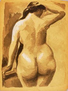 Widok kobiecego aktu od tyłu autorstwa Carl Newman