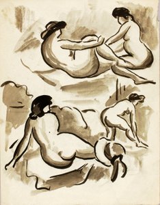 Cztery kobiece akty autorstwa Carl Newman