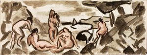 Grupa kobiecych aktów autorstwa Carl Newman