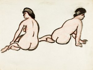 Grupa dwóch kobiecych aktów autorstwa Carl Newman