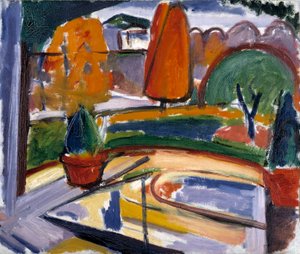 Krajobraz ze stawem - Newman