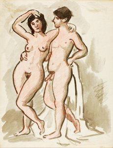 Akt męski i żeński autorstwa Carl Newman