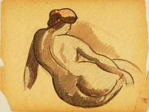 Leżący akt autorstwa Carl Newman