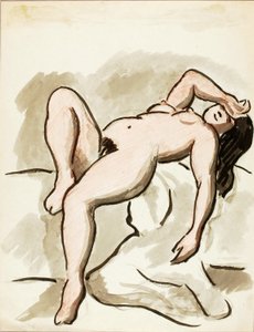 Leżący akt autorstwa Carl Newman