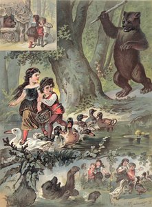 Jaś i Małgosia w lesie, ok.1880