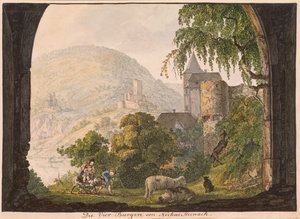 Cztery zamki Neckar Steinach (wc na papierze)