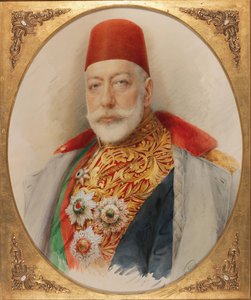 Portret Mehmeda V 1844-1918, sułtana i kalifa Imperium Osmańskiego.