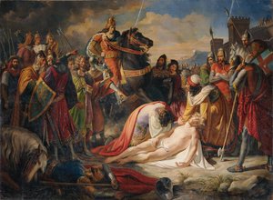 Karol I Andegaweński nad ciałem Manfreda po bitwie pod Benewentem 26 lutego 1266 1838 r.