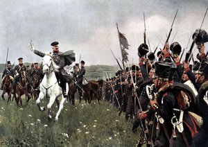 Generał Blucher przed bitwą na Katzbach 26 sierpnia 1813