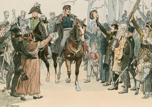 Fryderyk Wilhelm III, król pruski (1770-1840), przemawiający do publiczności we Wrocławiu w marcu 1813 r. autorstwa Carl Rohling
