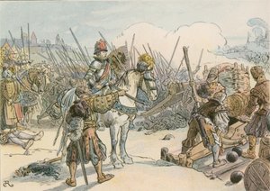 Joachim II prowadzący bitwę w wojnach tureckich w 1542 r. autorstwa Carl Rohling