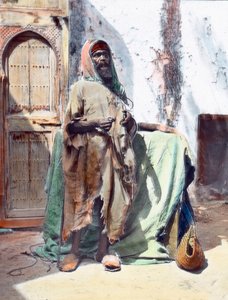 Maroko, niewidomy żebrak w Tangerze, data zdjęcia: około 1910 r. Archiwum Carla Simona