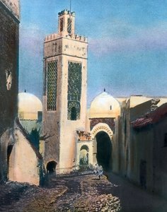 Północne Maroko, Tetouan, minaret meczetu Sidi Saidi, data zdjęcia: około 1910 r. Archiwum Carla Simona