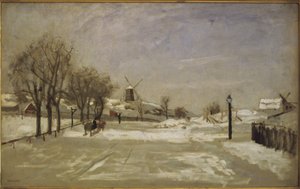 Zima. Widok na Eriksberg, Sztokholm, ok.1880 autorstwa Carl Skånberg